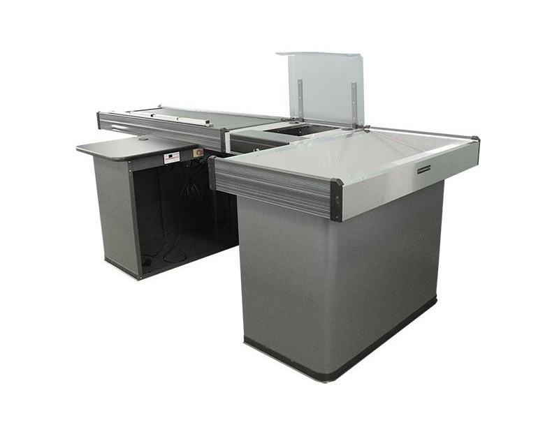 Kassentisch Linksband mit 2,9 Meter - Breite Warenwanne