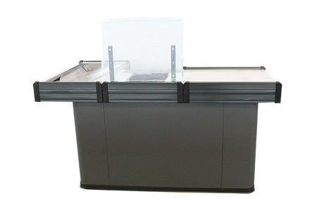 Kassentisch Linksband mit 1,7 Meter - Breite Warenwanne front