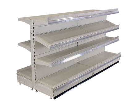 Kiosktheke weiss mit 4 Böden 2 Meter 
